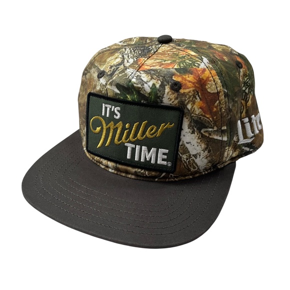 NWT Miller Lite Beer Camo Hat It's Miller Time - Picture 1 of 14